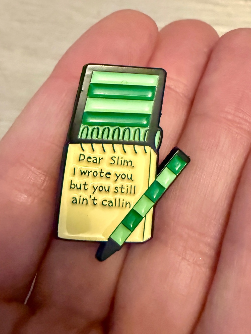 New Eminem Dear Slim Pin Brooch Stan Lyrics on Blues Clues Handy Dandy Notebook